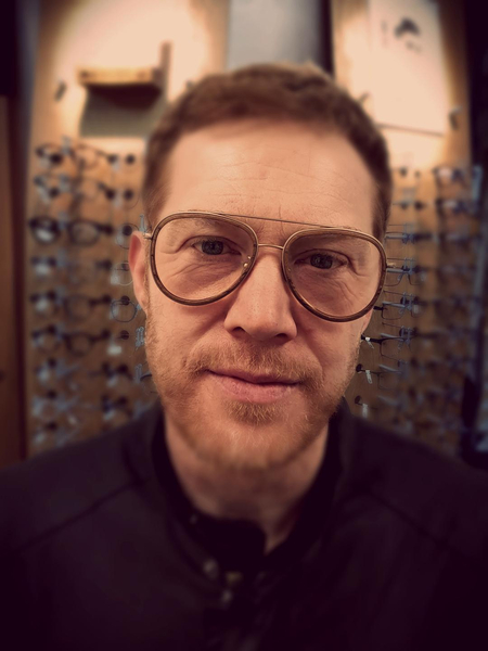 Cloughs supply stylish eyewear for local actor Kris Hitchen