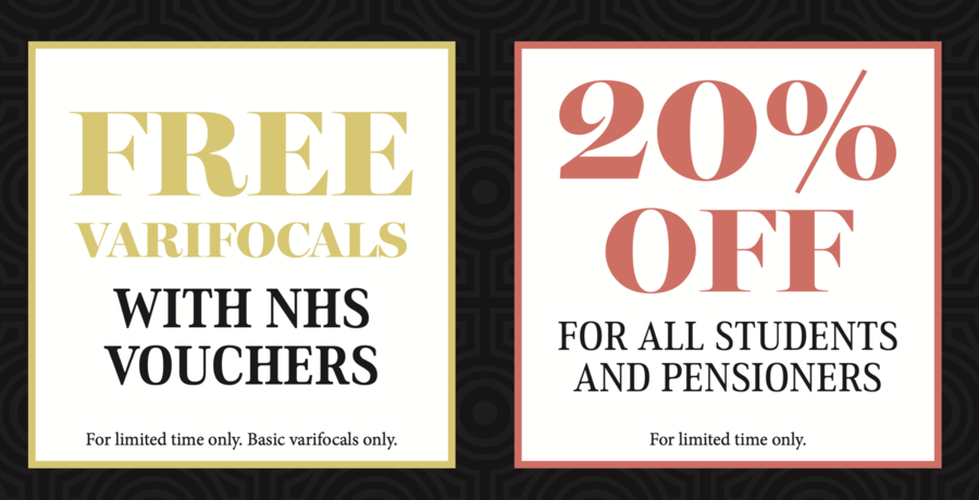 Cloughs Opticians Bolton - 20% off glasses for pensioners and students